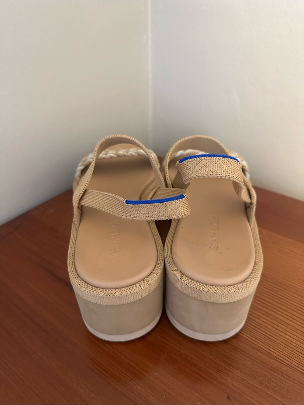 Rothy’s Woven Strap Tan Platform Sandals - Women - Picture 3 of 5